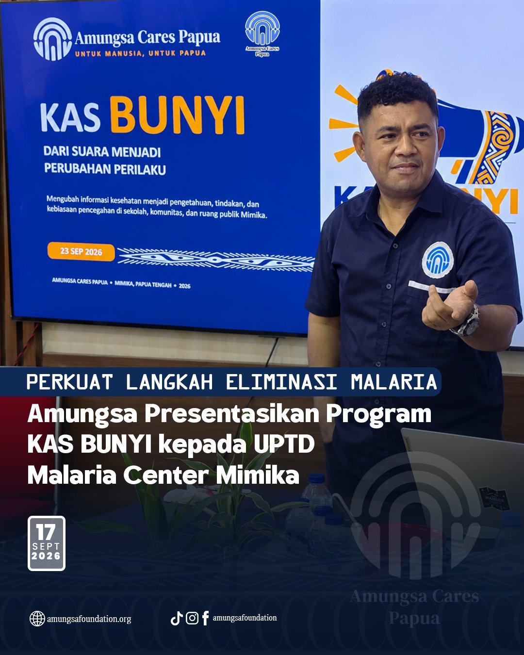 Presentasi Kas Bunyi di UPTD Malaria Center Mimika