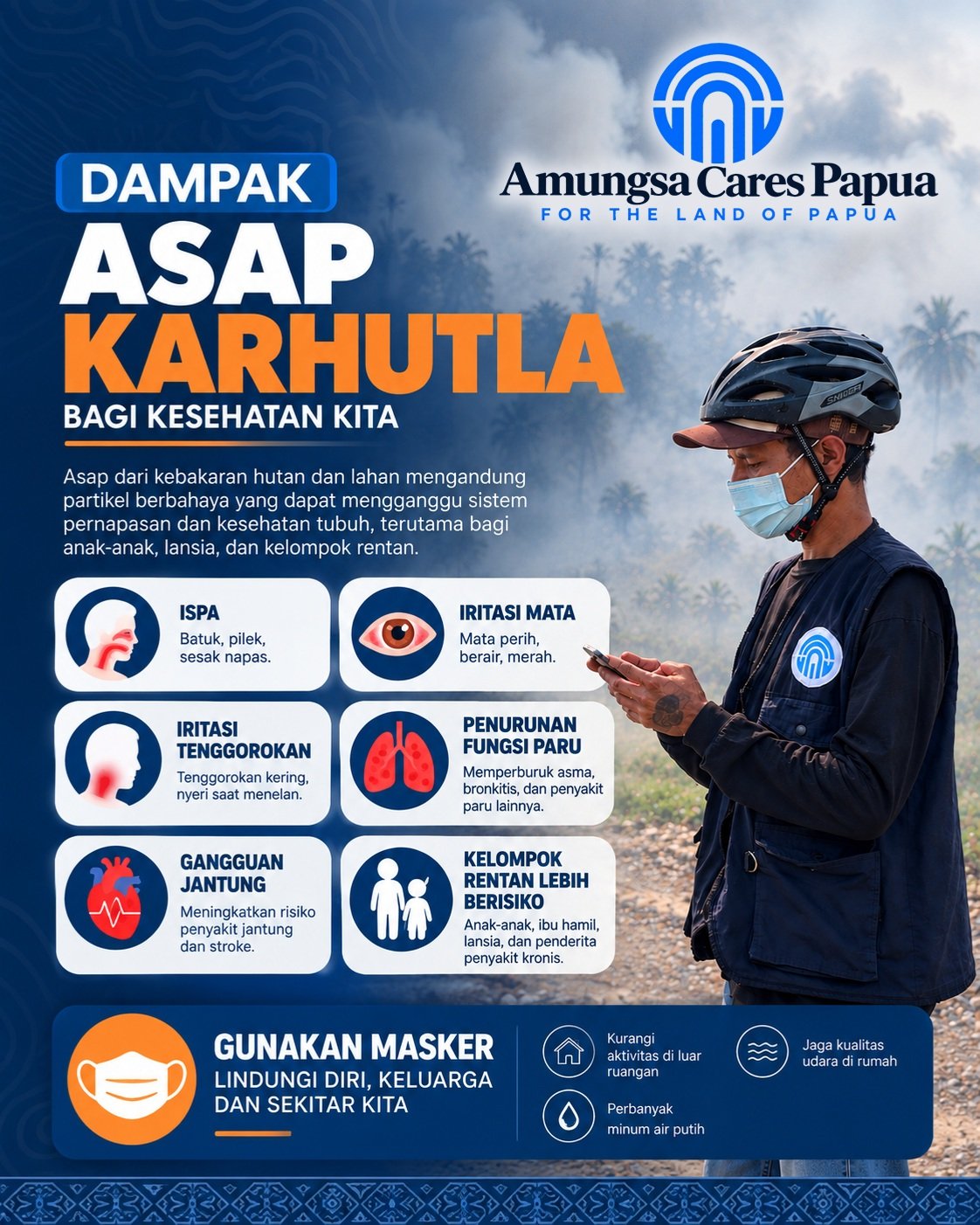 Waspada Asap Karhutla: Jaga Napas, Lindungi Kesehatan Masyarakat Mimika